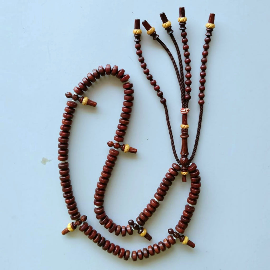 TASBIH TIJANI NAGASARI WOOD 12 X 7 MM RUMI CARVED