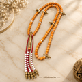 TASBIH TIJANI ORANGE SPONGE CORAL SIZE 12 X 7 MM BEAUTIFUL ARTISANAL MISBAHA
