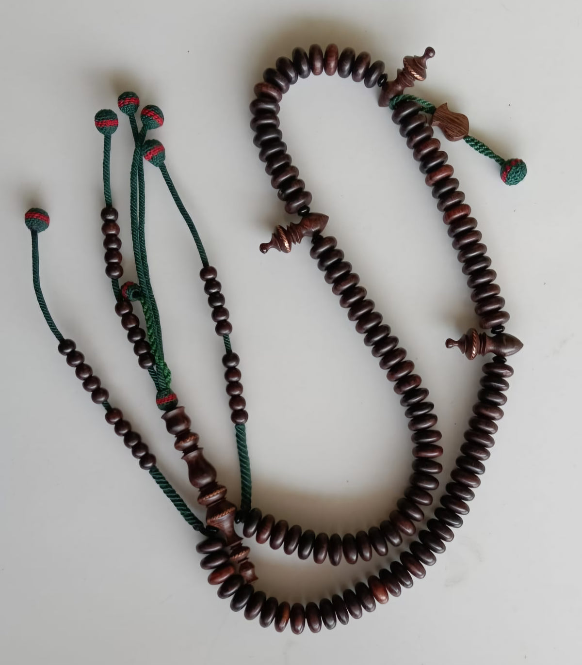 TASBIH SHADHILI TAMARINDWOOD SIZE 12 X 7 MM BEAUTIFUL ARTISANAL MISBAHA